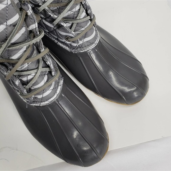 Sperry Saltwater Girl Sperry saltwater duck boot winter snow shoe gray ankle 8 quilted